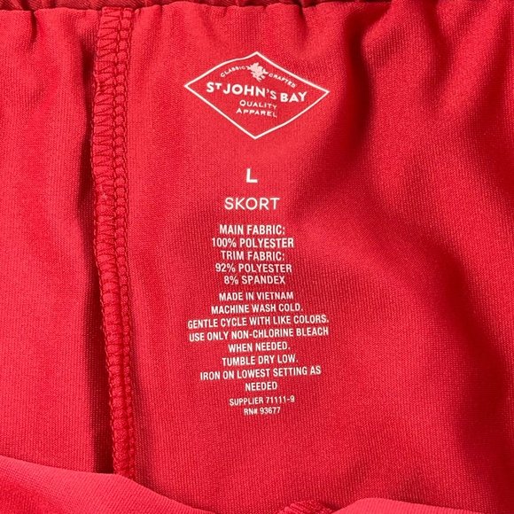 St Johns Bay Skort Womens Large Pink Skirt with Shorts Pull On Drawstring - Picture 11 of 12